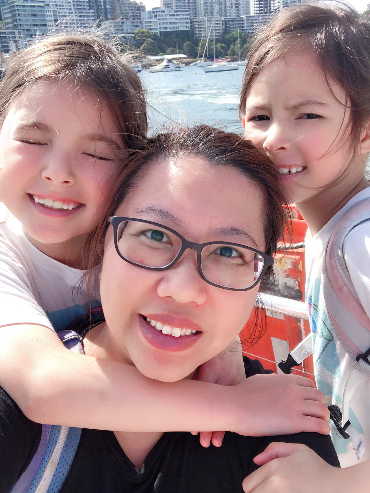 Hope Chen and Her Twin Daughters