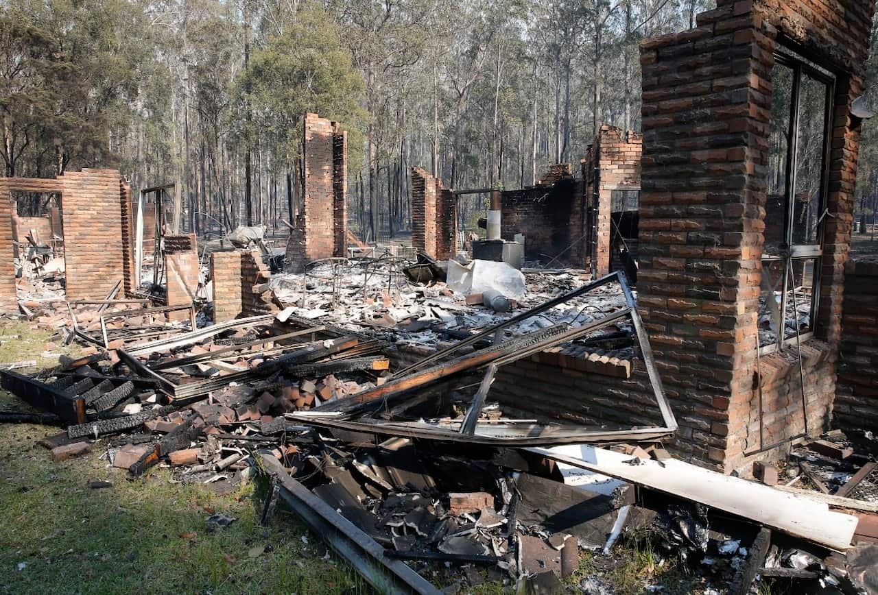 Houses destroyed by fire