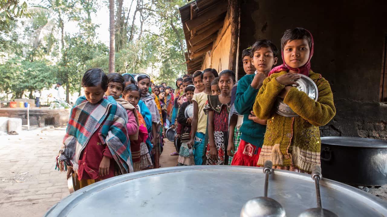 School Children from the Folk of the Paharias, India