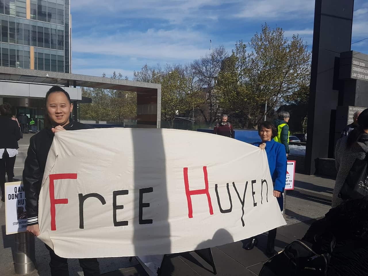Paul Lee - Huyen's husband - in a campaign to free her