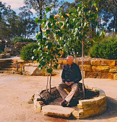 Ian Green OAM of Great Stupa of Universal Compassion with his guru lama zopa