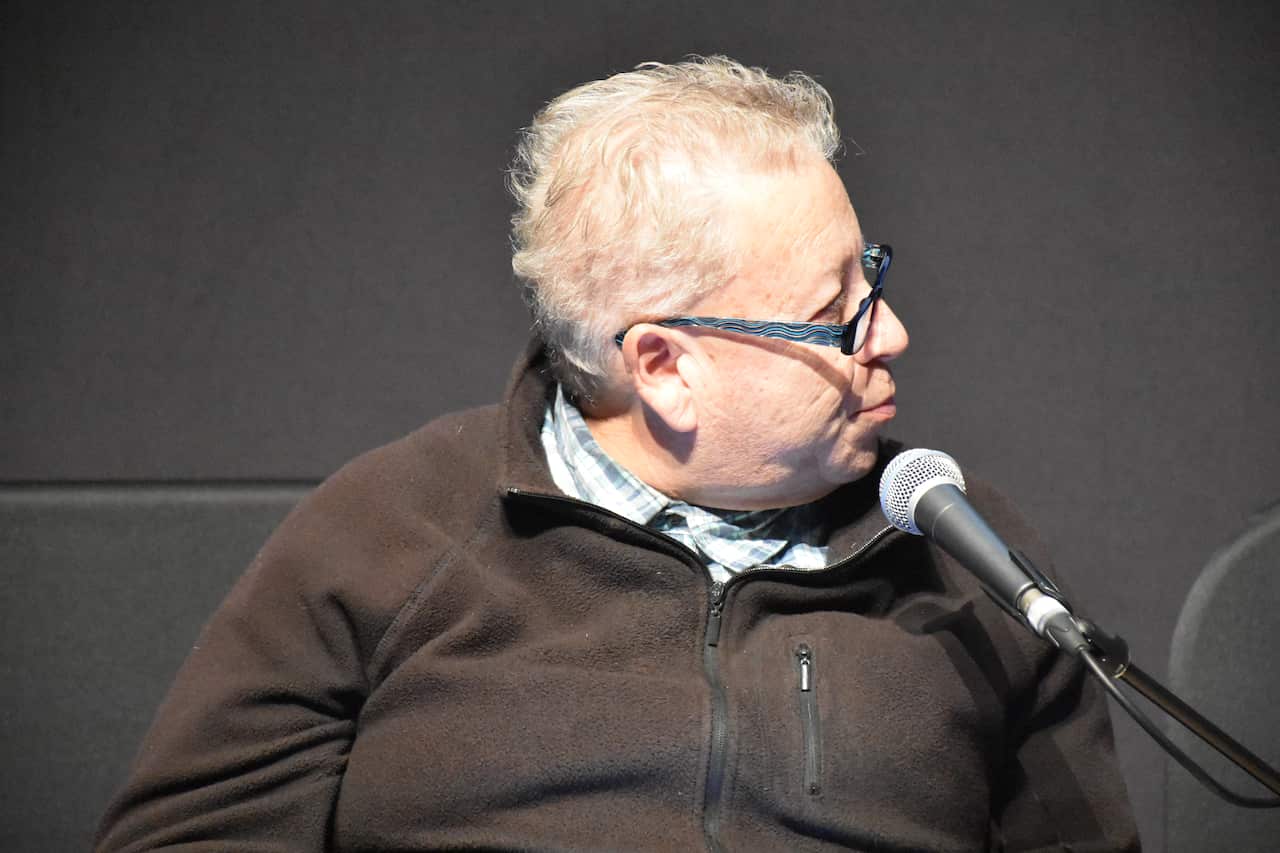 Film critic Peter Krausz conducting one of the Q&A sessions that are delivered in both English and Indonesian.