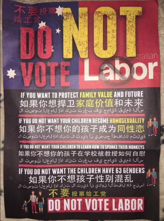 Unauthorised election flyers appear in Hurstiville letterboxes.