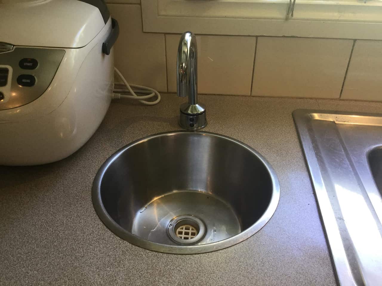 separate automatic hand washing sink