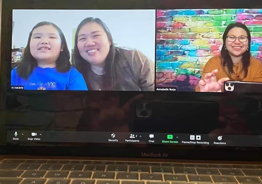 While online classes has its advantage, Ms Borja says the lack of face-to-face contact can be challenging.