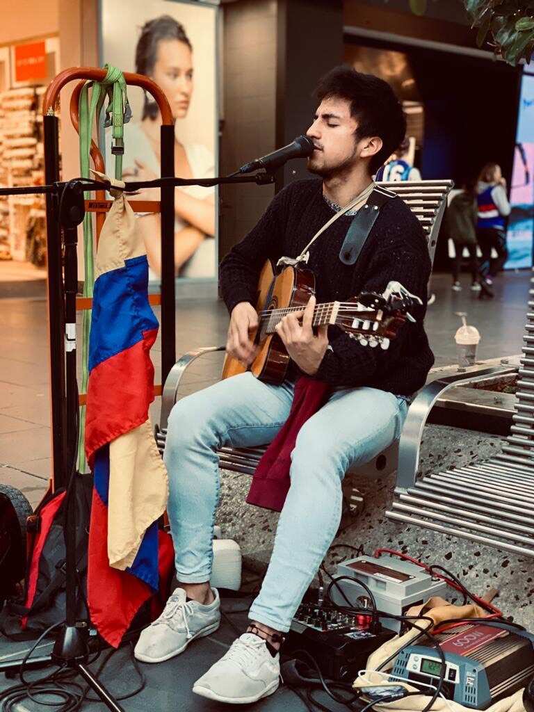 Sebastián en Bourke Street, Melbourne.