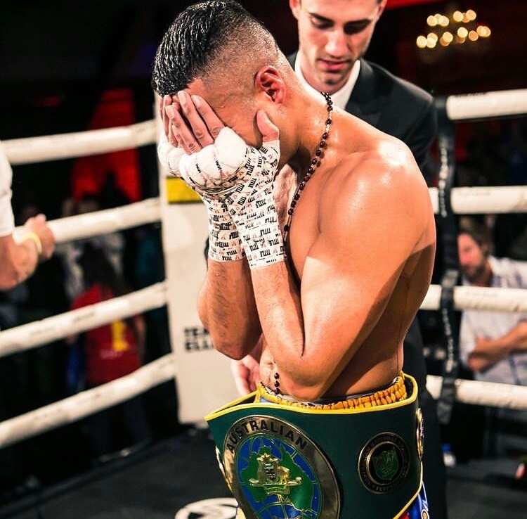 The moment when Mark Schleibs won the Australian Bantamweight Champion title.