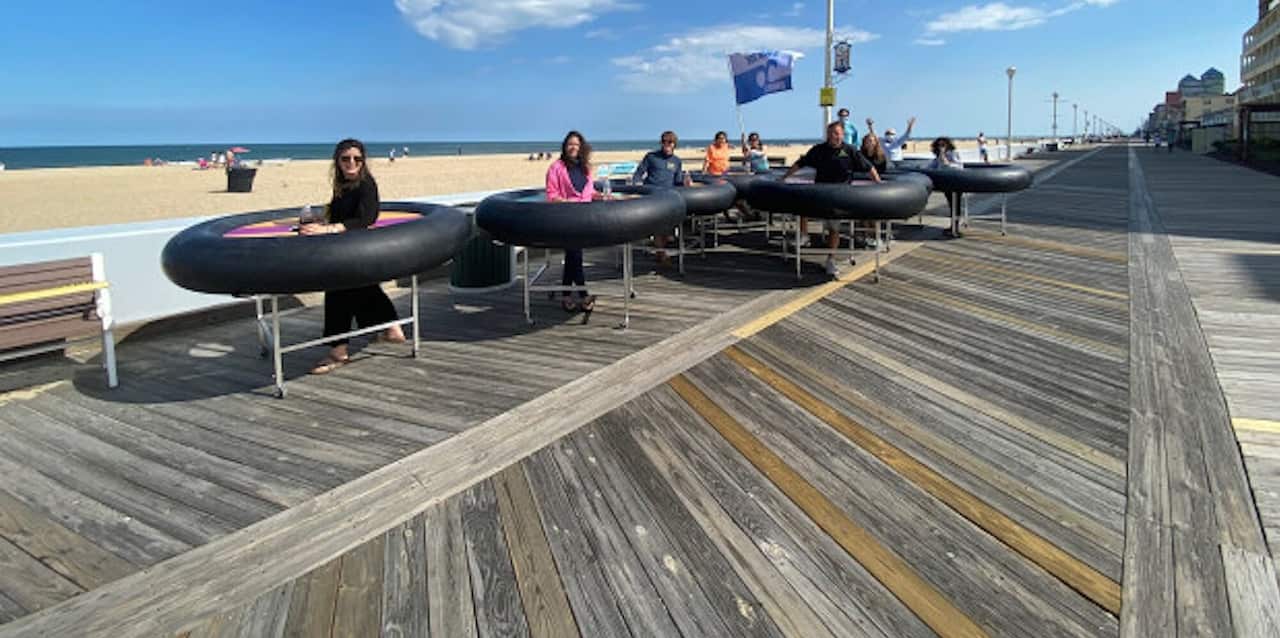 Restaurant debuts social distancing 'bumper tables' amid coronavirus in MD, US 