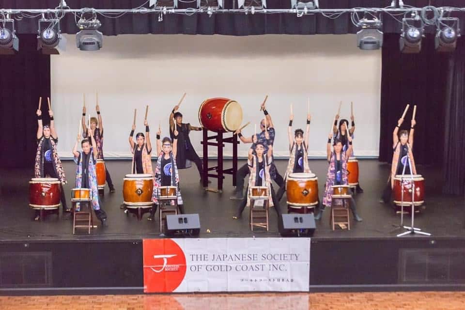 Kizuka, a Japanese taiko drumming group in Gold Coast, is performing for an annual Japanese festival, called Japan & Friends Day.