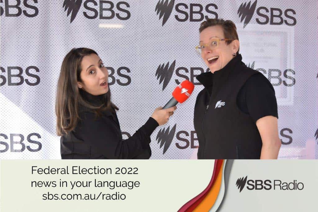 Sunita Pokharel (L) and Carla Omiciuolo (R) at the 2022 Election Exchange Program in Tasmania.
