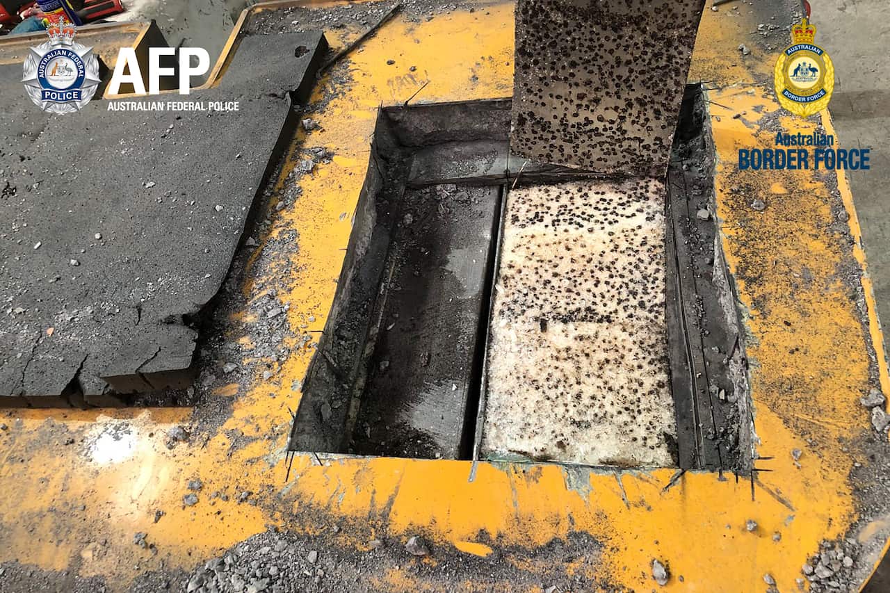 approximately 295 kilograms of methamphetamine into New South Wales hidden inside an excavator.