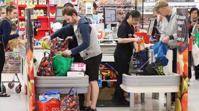 Self checkout service at Coles