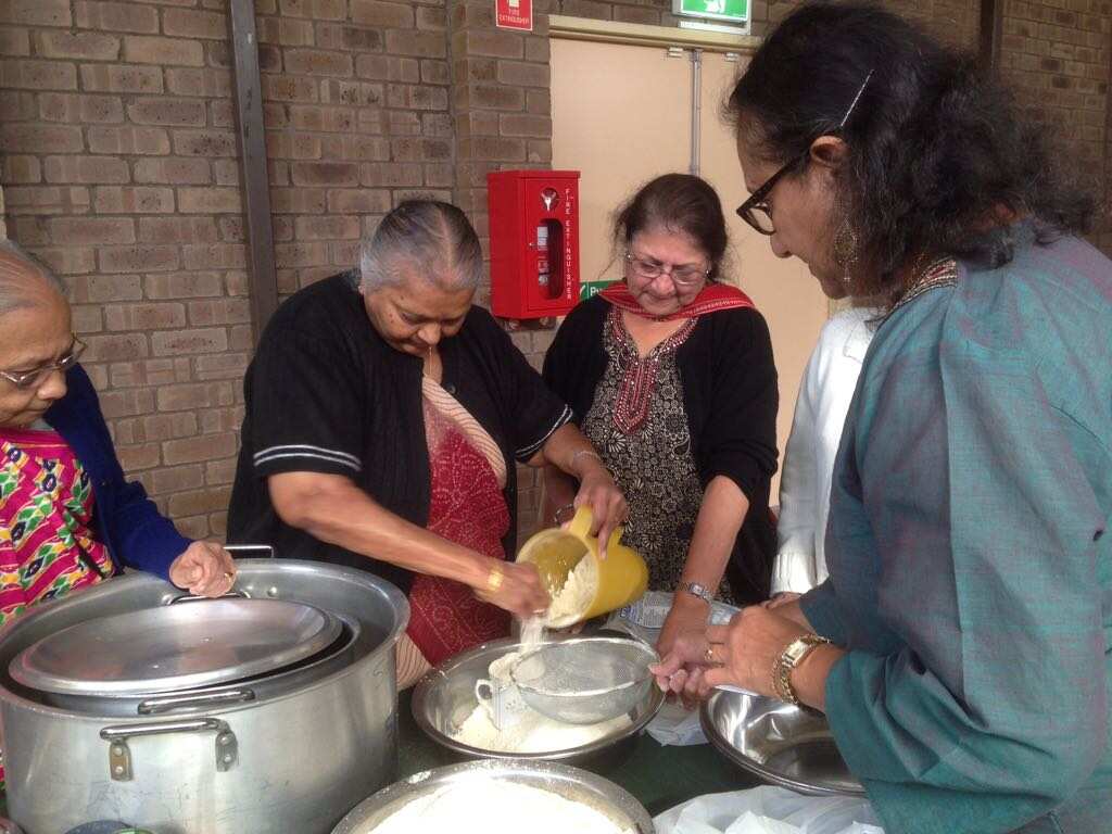 Senior citizens during their weekly meet