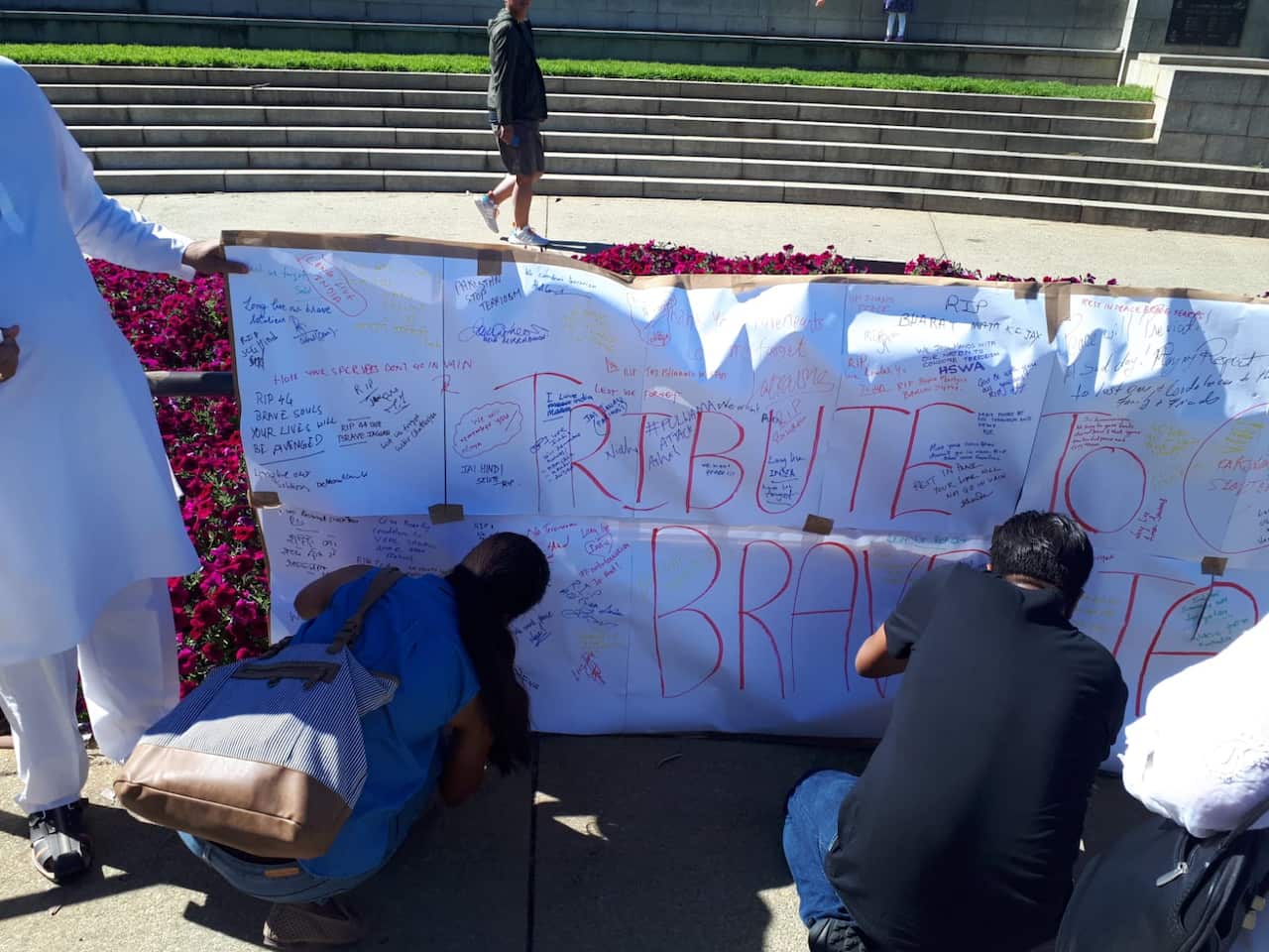 Indian - Australian in Perth gathered to pay tribute to the soldiers who died in Pulwama