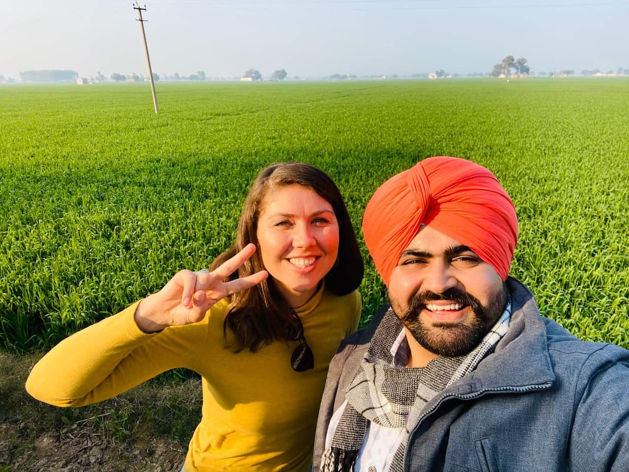 Ella Doonan with her friend Kanwarpal Singh