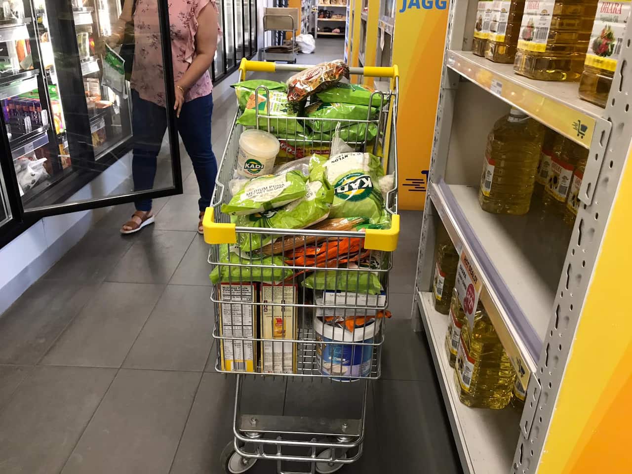 People buy grocery in a bulk.