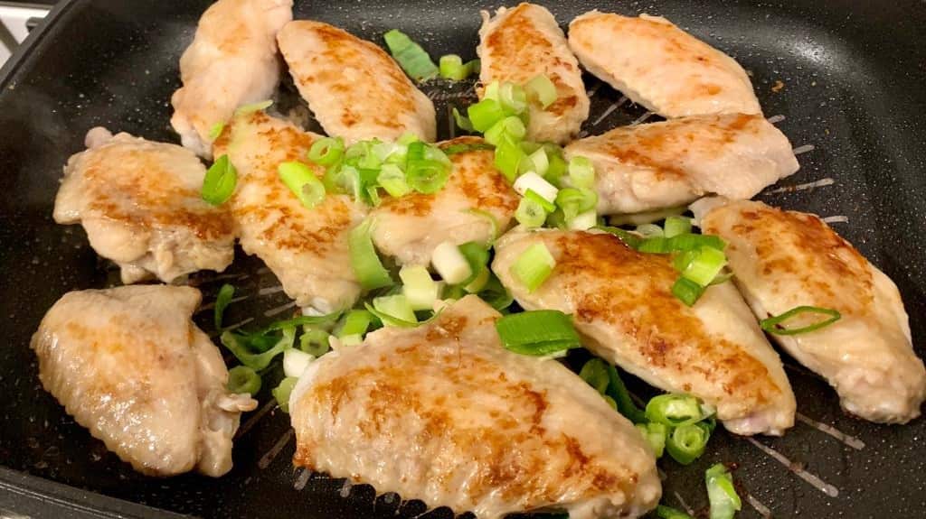 Pan fried chicken wings