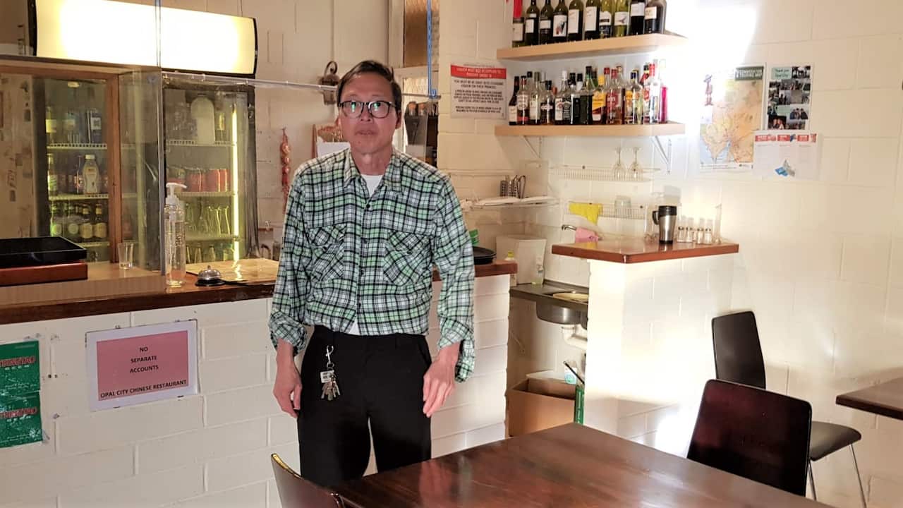 Wilson in his restaurant in Coober Pedy