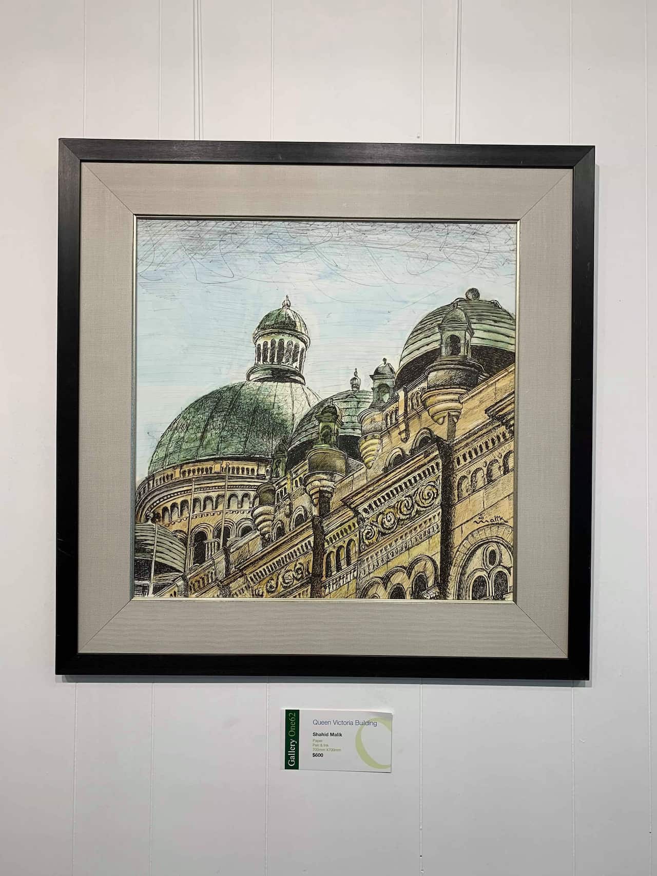 QVB in pen and ink by Shahid Malik.