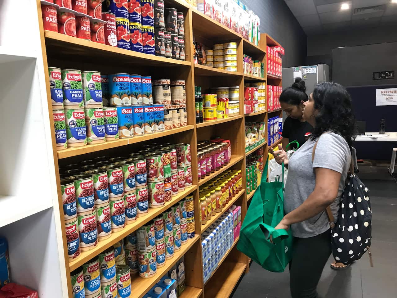 Food pantry de la Universidad James Cook.