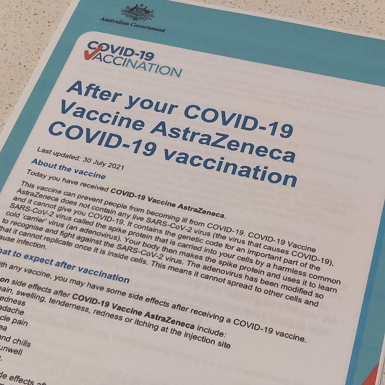 After your COVID-19 Vaccine