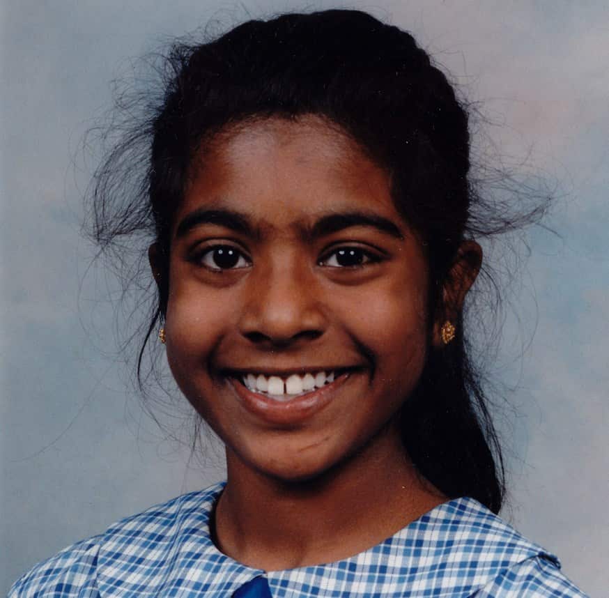 Sujitha, in Australian school uniform