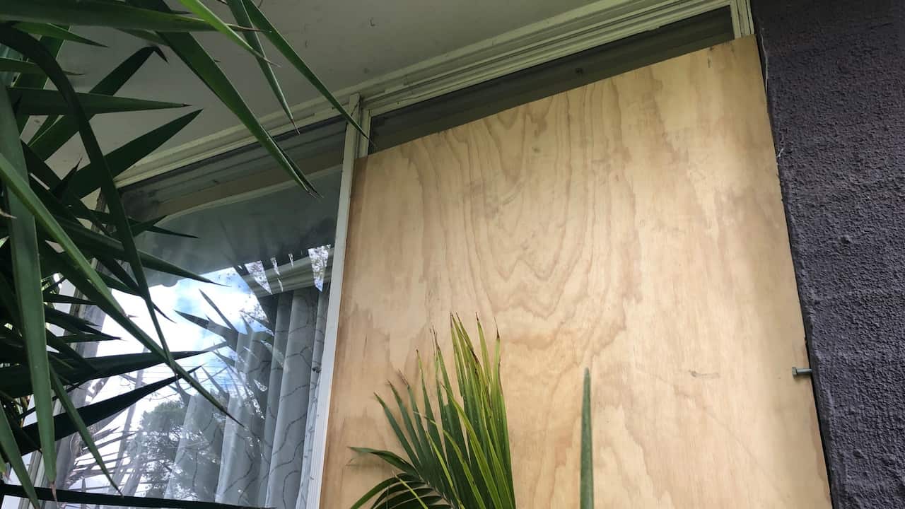 Vandals also threw a stone through a window which Jackson managed to fix temporarily.