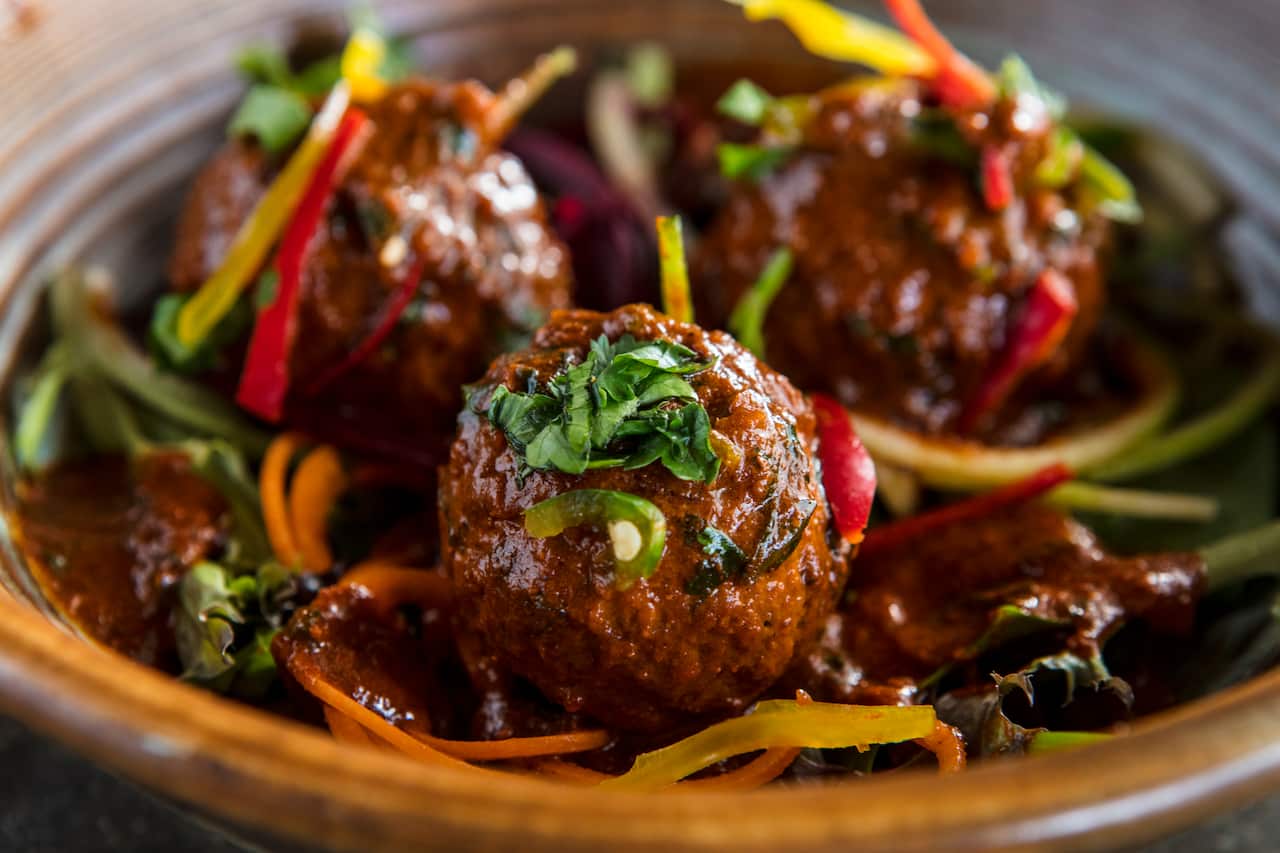 Rishta is a traditional Kashmiri food served in Waazwaan.