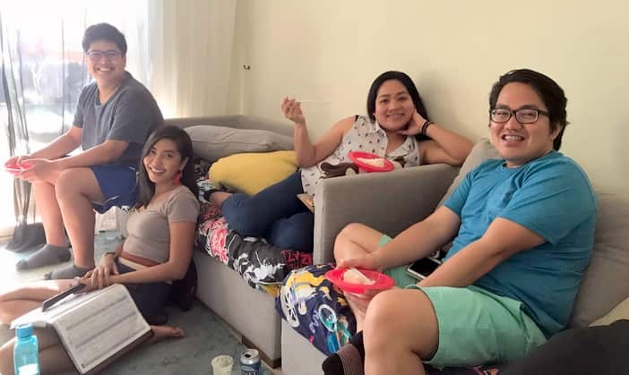 International students on Christmas