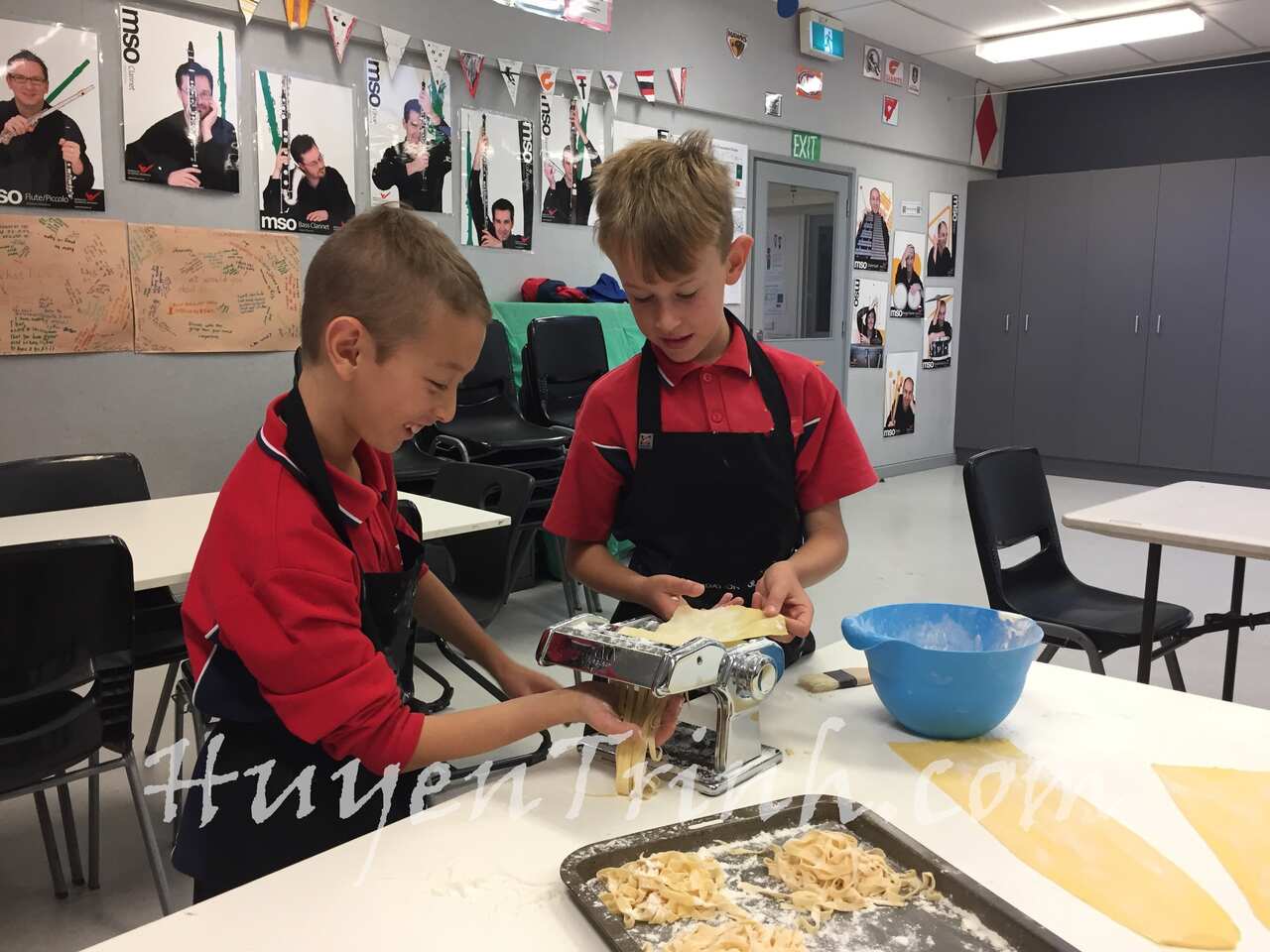 Jayden and his friend in a class