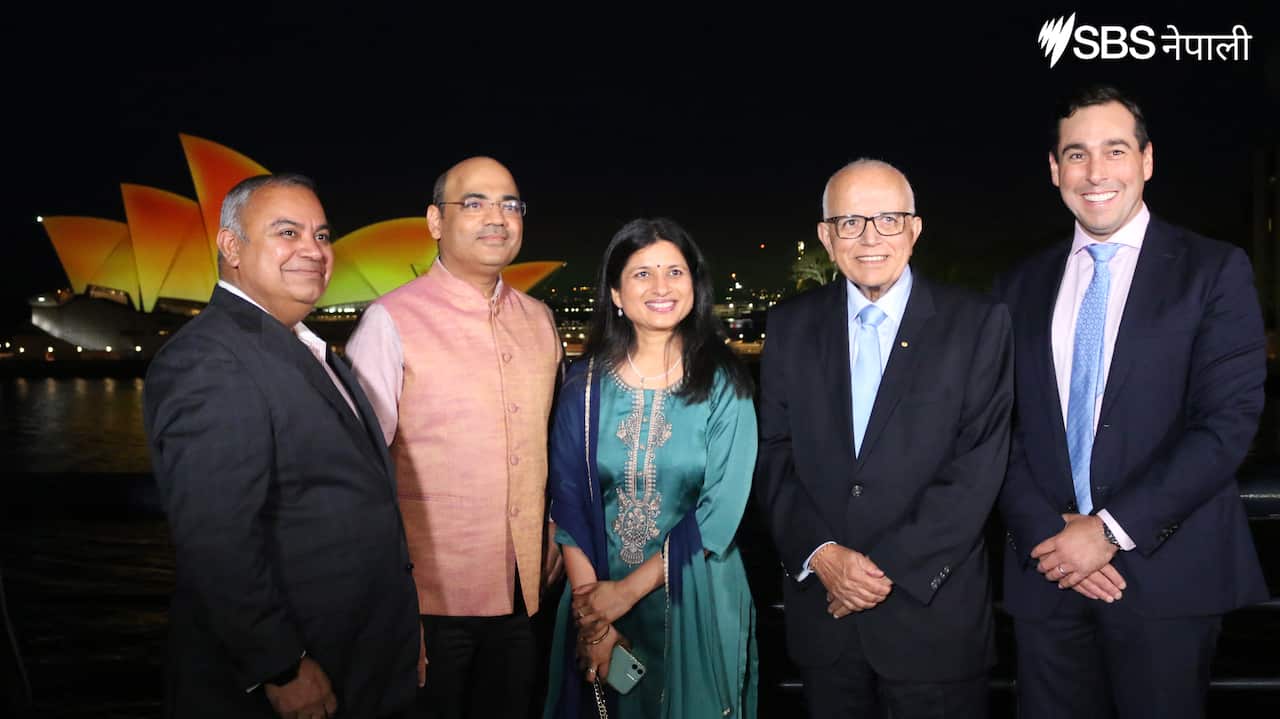 Attendees at the 2021 Diwali Media Doorstep Event organised by Multicultural NSW. 