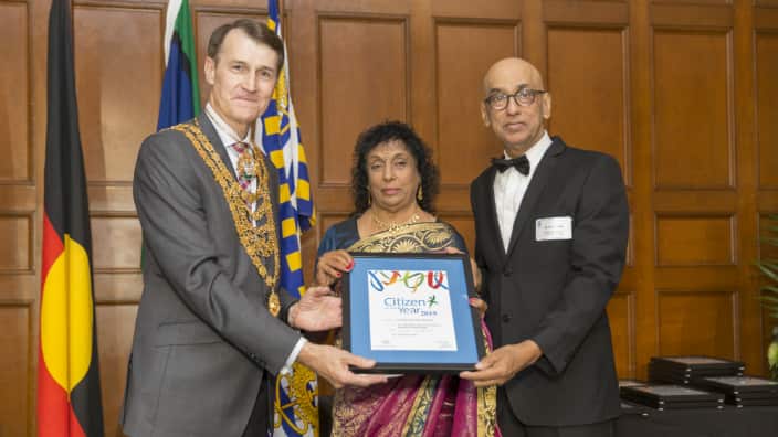 Umesh and Usha Chandra_Citizen of the year Brisbane