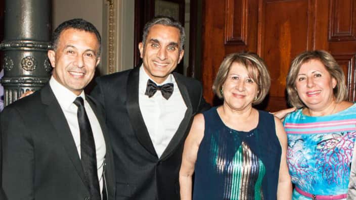 Marie Myssy with Basem Yousef