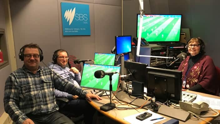 At SBS Studio during the Russia - Egypt  match