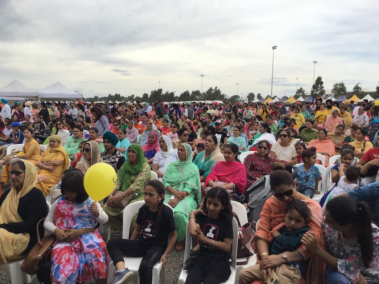 The audience at the cultural stage