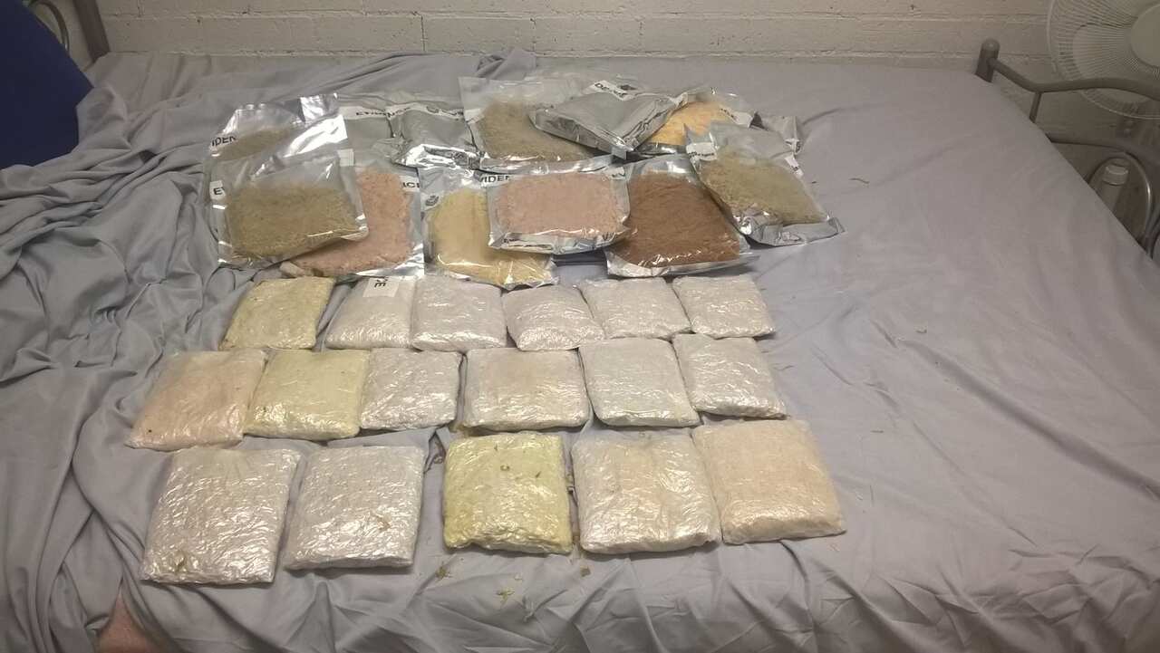 Ephedrine concealed in dried seafood