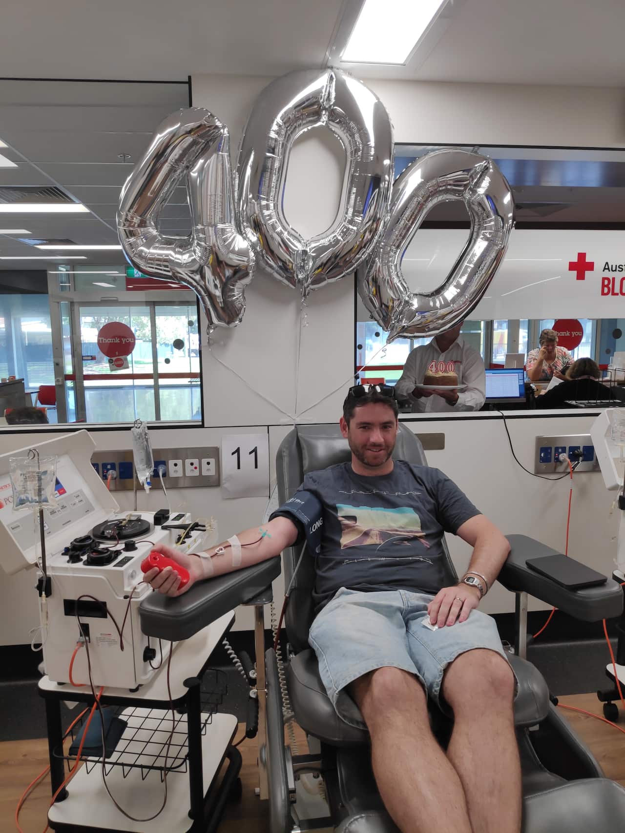 Daniel in the blood donor centre