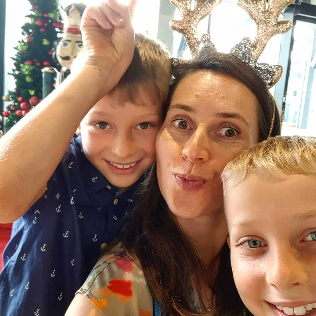 Ksenia Muryshkina and her children