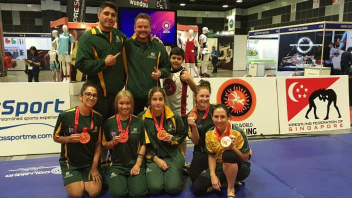 Amin Yaqubi with his team.