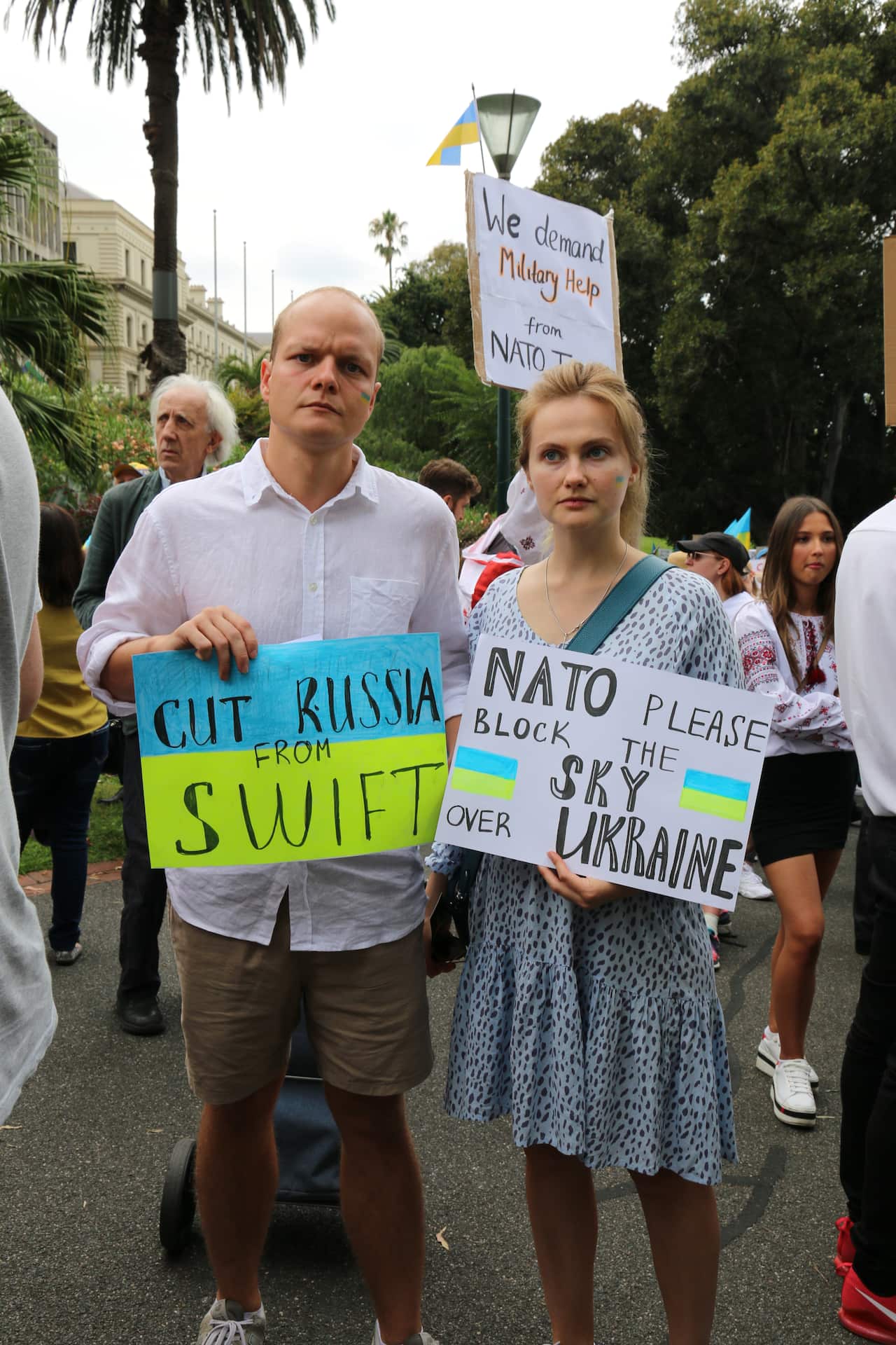 Anti-war protest in Melbourne, 27/02/2022.