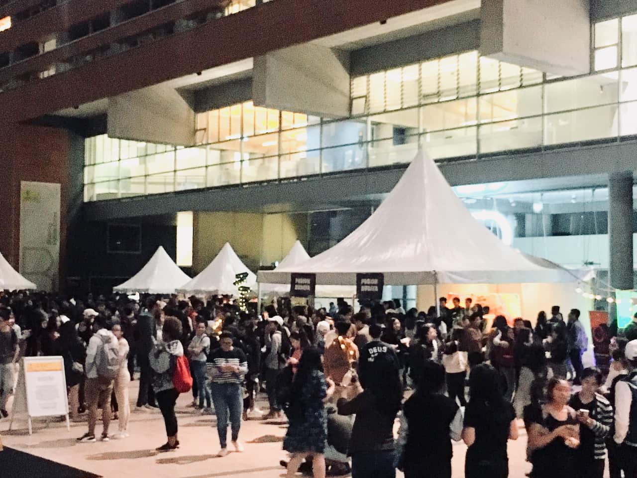 People gathered at Night Market 2018