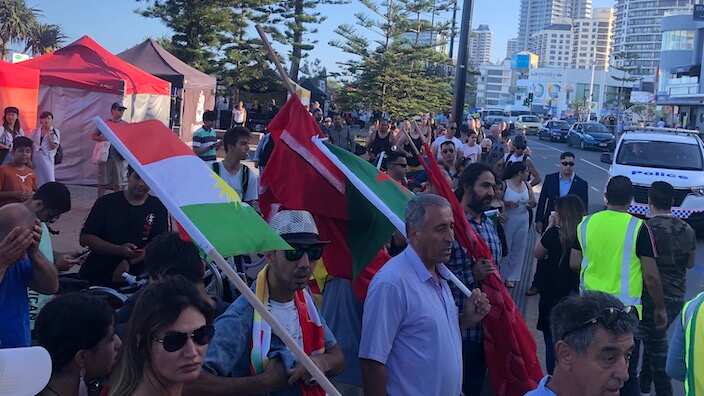 Kurds rally on the Gold Coast