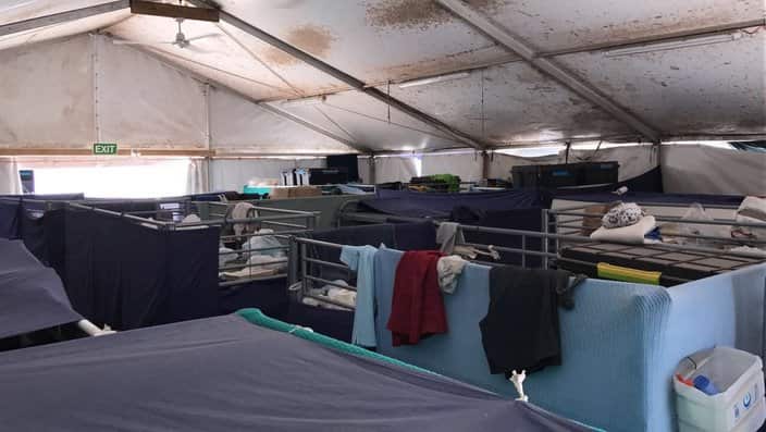 A tent in Nauru detention centre