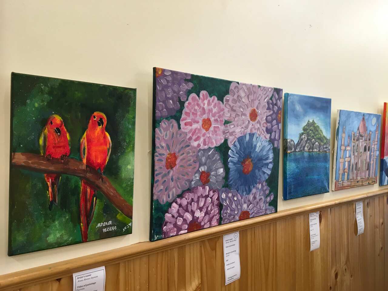 paintings from Kids Annual painting exhibition by Kalakshetra school of fine arts 