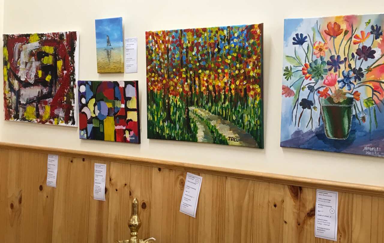 Art exhibition by the students of Kalakshetra school of fine arts 