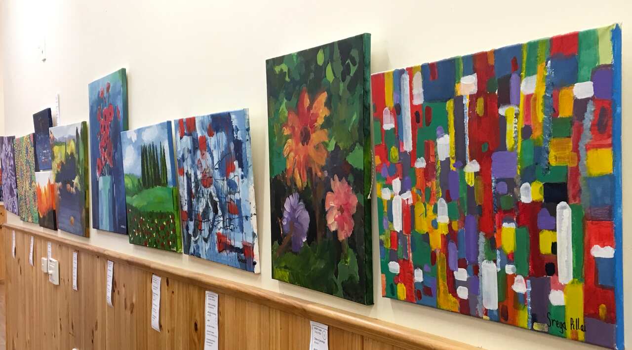Art exhibition by the students of Kalakshetra school of fine arts 