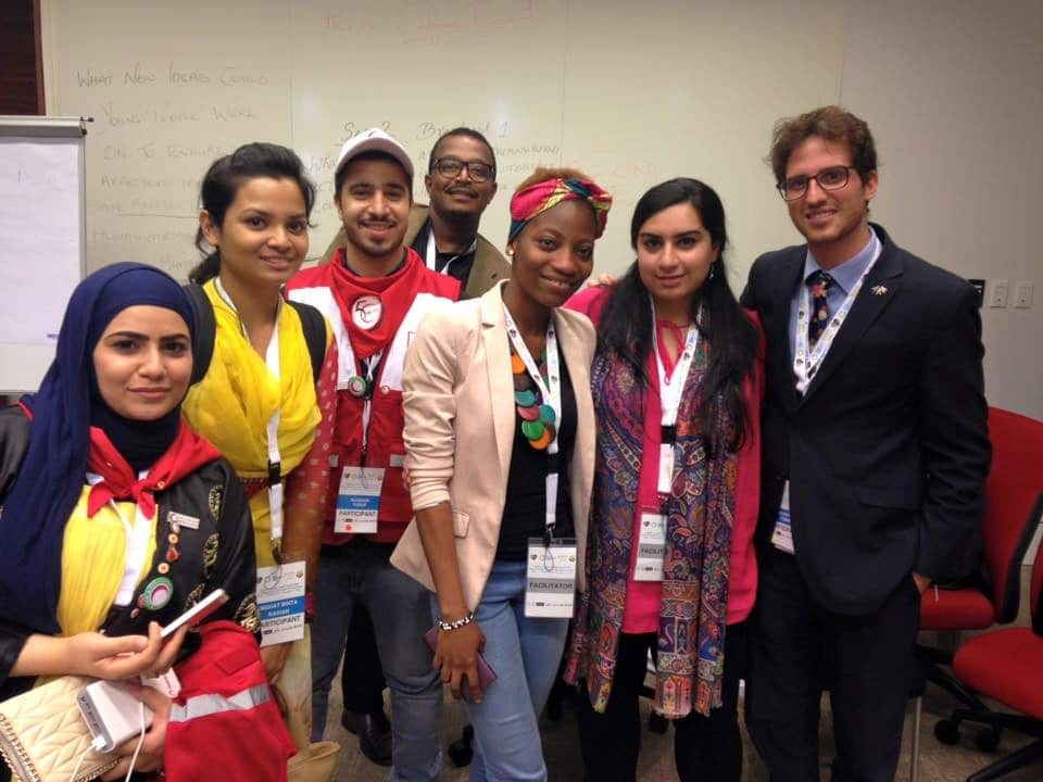 Natalia Saeed with her colleagues