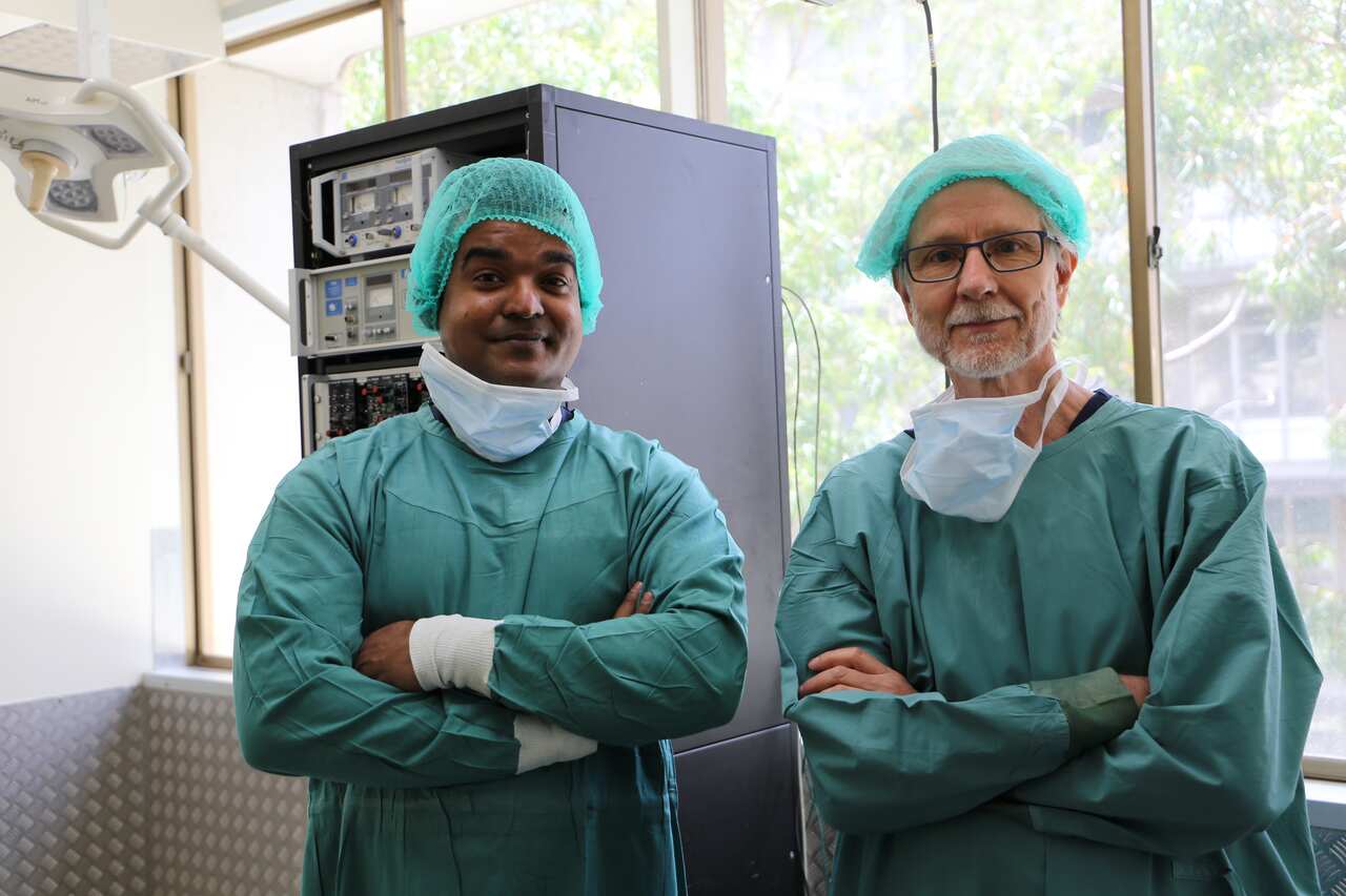 Dr. Yugeesh Lankadeva (L) and Professor Clive May (R) - Florey Institute of Neuroscience and Mental Health