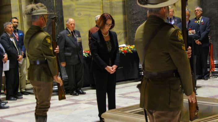 A CEREMONY TO MARK THE END OF THE WAR AT GALLIPOLI