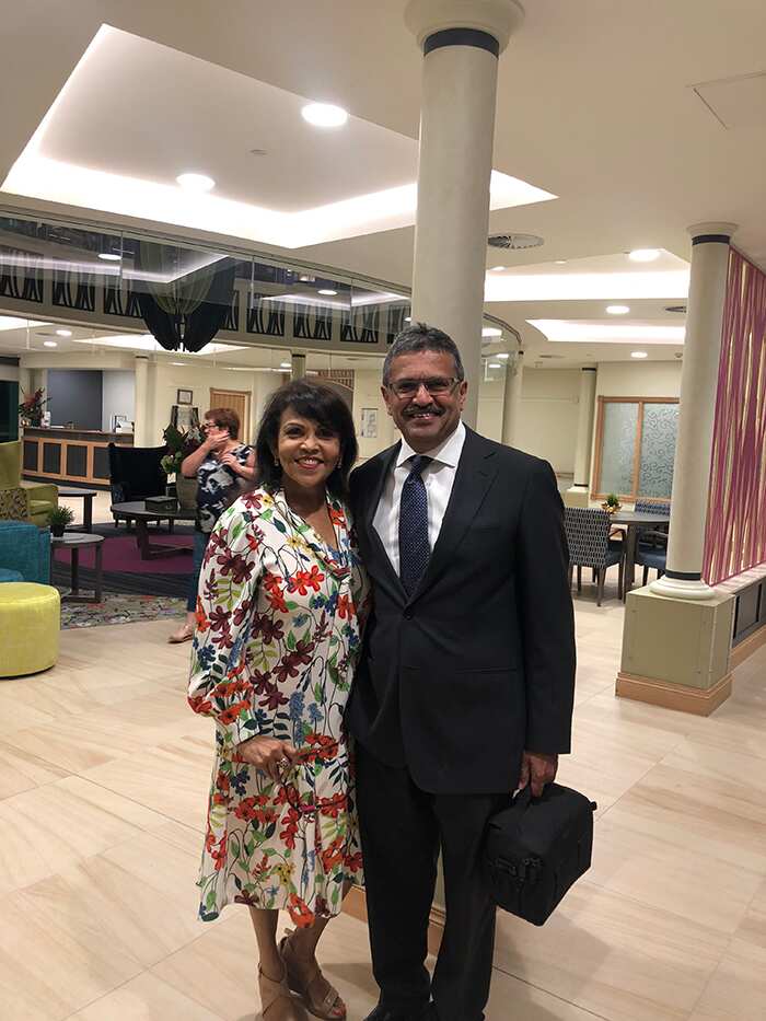 Vivek Padmanabhan with his wife Florence Padman